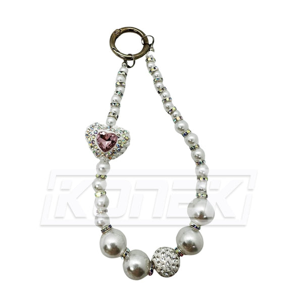 Straps de piedras  corazon rosa